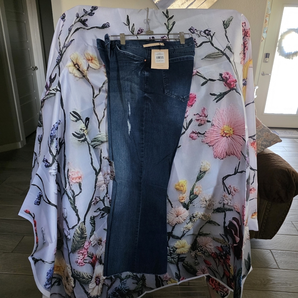 Floral Kimono with Blue Jeans